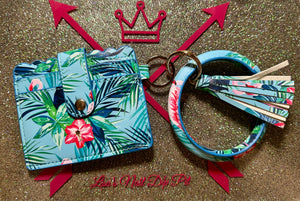 Wristlet Key Chain with Card/Money/ID Holder